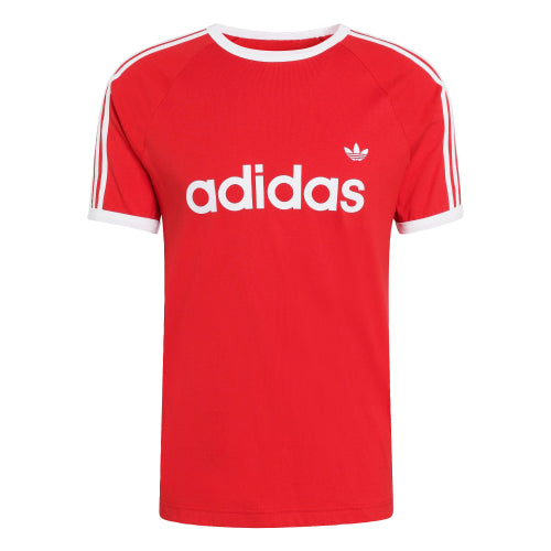 ADIDAS ADIDAS 3-Stripe Slim Ringer T-shirt - Red