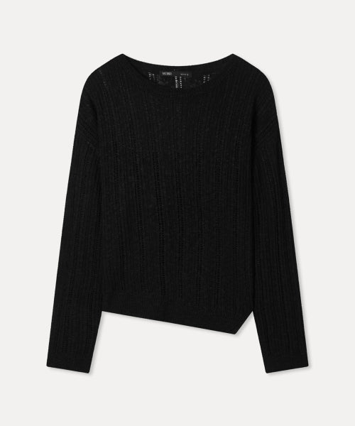 MIXXO MIXXO Slit See-Through Pullover Women