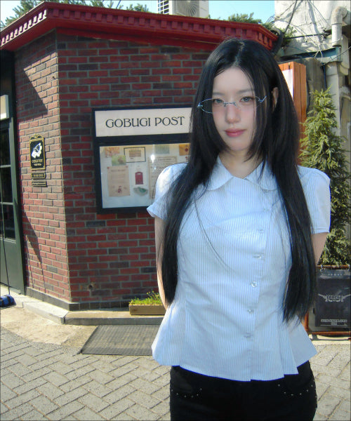 MIXXO MIXXO Shirt Round Collar Striped (C)