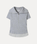 MIXXO MIXXO T-Shirt Striped Layered Zip-Up