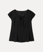 MIXXO MIXXO Belted Flare Blouse (C)