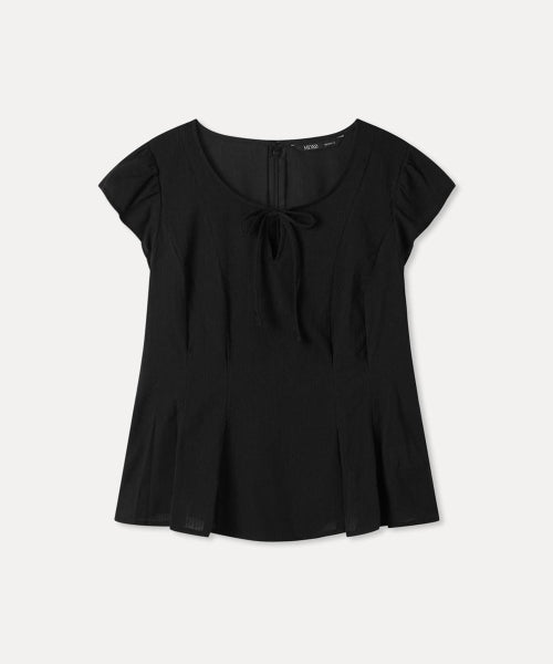 MIXXO MIXXO Belted Flare Blouse (C)