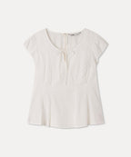 MIXXO MIXXO Belted Flare Blouse (C)
