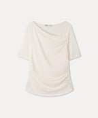 MIXXO MIXXO T-Shirt Diagonal Neck Shirring