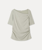 MIXXO MIXXO T-Shirt Diagonal Neck Shirring