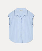 MIXXO MIXXO Shirt Roll-up Striped Short-Sleeved (C)