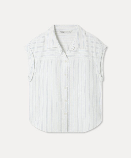 MIXXO MIXXO Shirt Roll-up Striped Short-Sleeved (C)