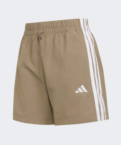 ADIDAS ADIDAS Essential 3-Stripe Lifestyle Woven Short Pants - Khaki
