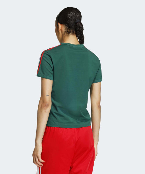 ADIDAS ADIDAS 3-Stripe Slim T-shirt - Dark Green