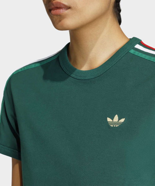 ADIDAS ADIDAS 3-Stripe Slim T-shirt - Dark Green