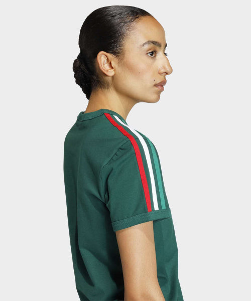ADIDAS ADIDAS 3-Stripe Slim T-shirt - Dark Green