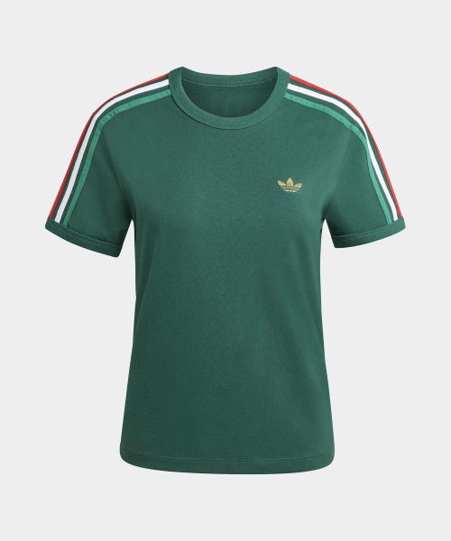 ADIDAS ADIDAS 3-Stripe Slim T-shirt - Dark Green