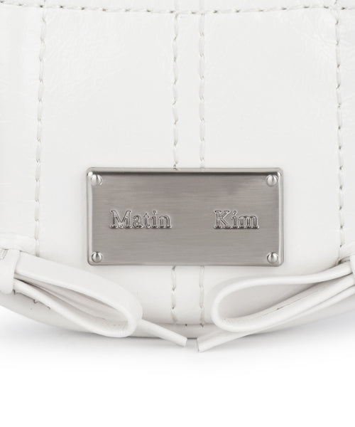 MATIN KIM MATIN KIM Half Shirring Ribbon Charm in Ivory