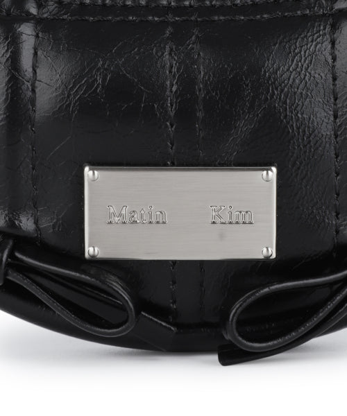 MATIN KIM MATIN KIM Half Shirring Ribbon Charm in Black