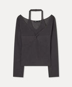 MIXXO MIXXO Knitwear See-through Layered Twisted Knit