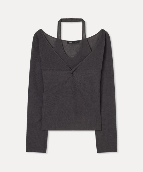 MIXXO MIXXO Knitwear See-through Layered Twisted Knit