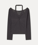MIXXO MIXXO Knitwear See-through Layered Twisted Knit