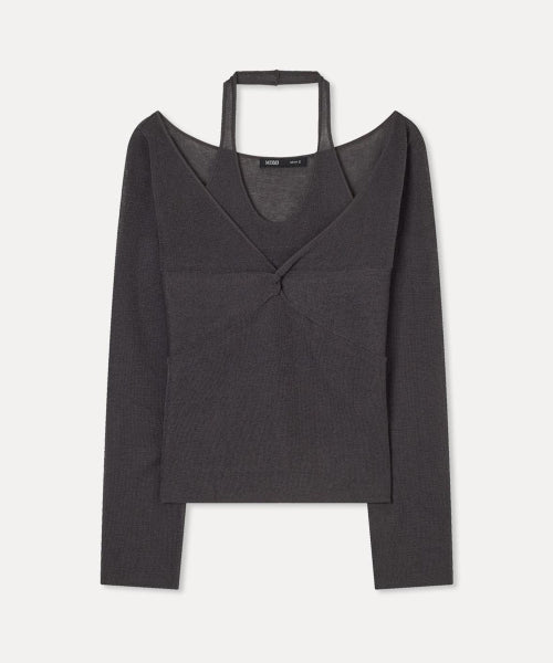 MIXXO MIXXO Knitwear See-through Layered Twisted Knit