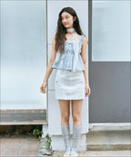 MIXXO MIXXO Cargo Denim Miniskirt
