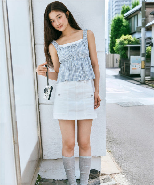 MIXXO MIXXO Cargo Denim Miniskirt
