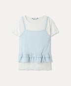 MIXXO MIXXO T-Shirt Frill Layered Short-Sleeved