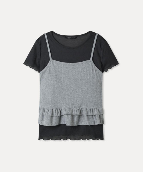 MIXXO MIXXO T-Shirt Frill Layered Short-Sleeved