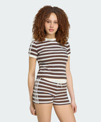 ADIDAS Summer Glow Slim Stripe Tee - Stylish Comfort
