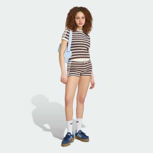 ADIDAS Summer Glow Slim Stripe Tee - Stylish Comfort