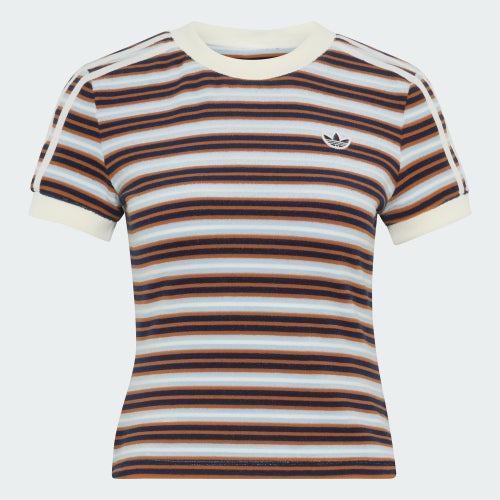 ADIDAS Summer Glow Slim Stripe Tee - Stylish Comfort