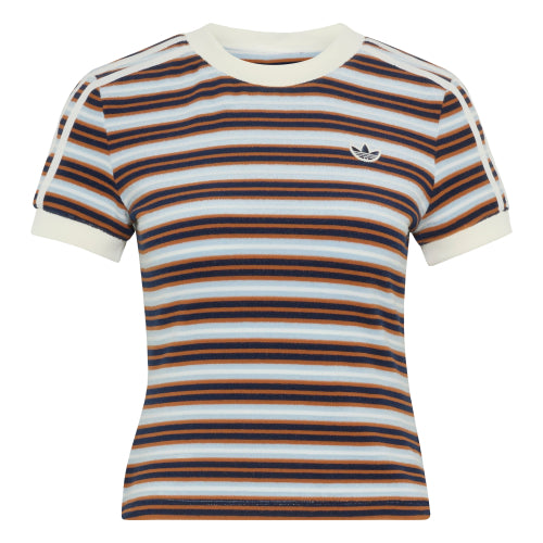 ADIDAS Summer Glow Slim Stripe Tee - Stylish Comfort