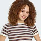 ADIDAS Summer Glow Slim Stripe Tee - Stylish Comfort