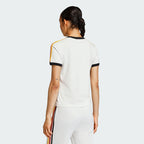 ADIDAS ADIDAS 3-Stripe Slim Tee - White