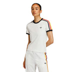 ADIDAS ADIDAS 3-Stripe Slim Tee - White