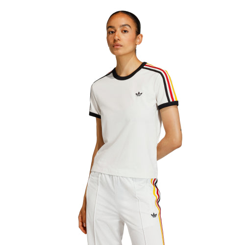 ADIDAS ADIDAS 3-Stripe Slim Tee - White