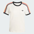 ADIDAS ADIDAS 3-Stripe Slim Tee - White