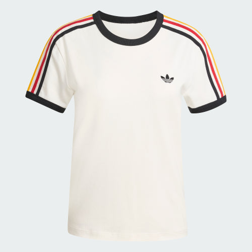 ADIDAS ADIDAS 3-Stripe Slim Tee - White