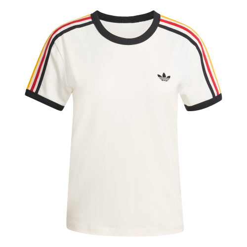 ADIDAS ADIDAS 3-Stripe Slim Tee - White