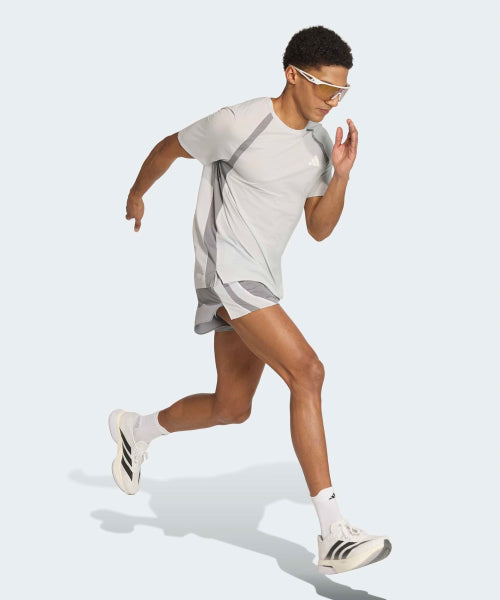 ADIDAS ADIDAS Adizero Archive Running T-Shirt - Gray