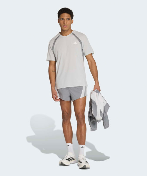 ADIDAS ADIDAS Adizero Archive Running T-Shirt - Gray