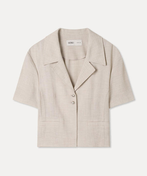 MIXXO MIXXO Cropped Jacket with Belt