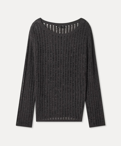 MIXXO MIXXO Crochet See-Through Long Sleeve Knit S