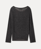 MIXXO MIXXO Crochet See-Through Long Sleeve Knit S