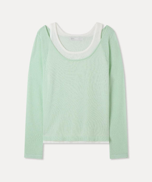 MIXXO MIXXO Two-tone layered knit C