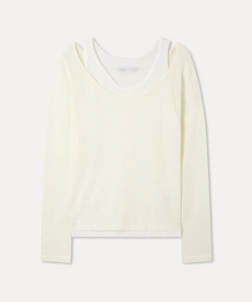 MIXXO MIXXO Two-tone layered knit C