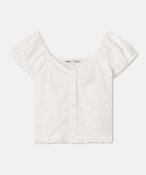 MIXXO MIXXO Eyelet Frill Blouse S