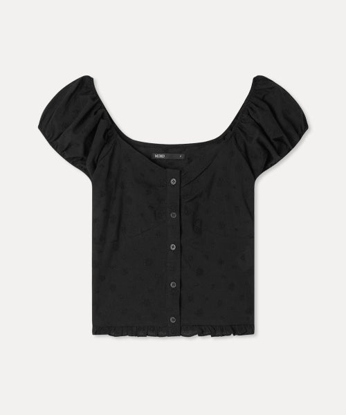 MIXXO MIXXO Eyelet Frill Blouse S