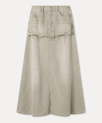 MIXXO MIXXO Layered Denim Long Skirt