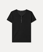 MIXXO MIXXO T-Shirt Button-up Snap Short Sleeve
