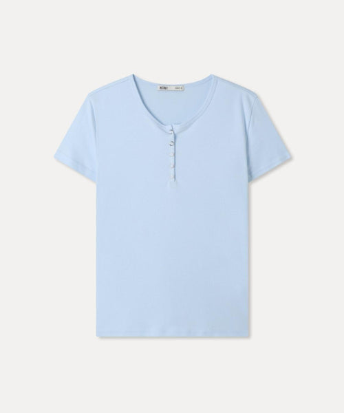 MIXXO MIXXO T-Shirt Button-up Snap Short Sleeve
