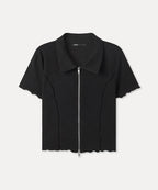 MIXXO MIXXO T-Shirt Collar Short Sleeve Zip-Up C